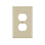 Leviton 1-Gang Ivory Duplex Outlet/Receptacle Nylon Midway/Midsize Wall Plate (1-Pack) - R51-00PJ8-00I