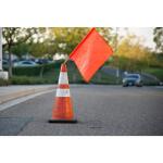 Keeper 18 in. x 18 in. Safety Flag with Wood Dowel (04901)