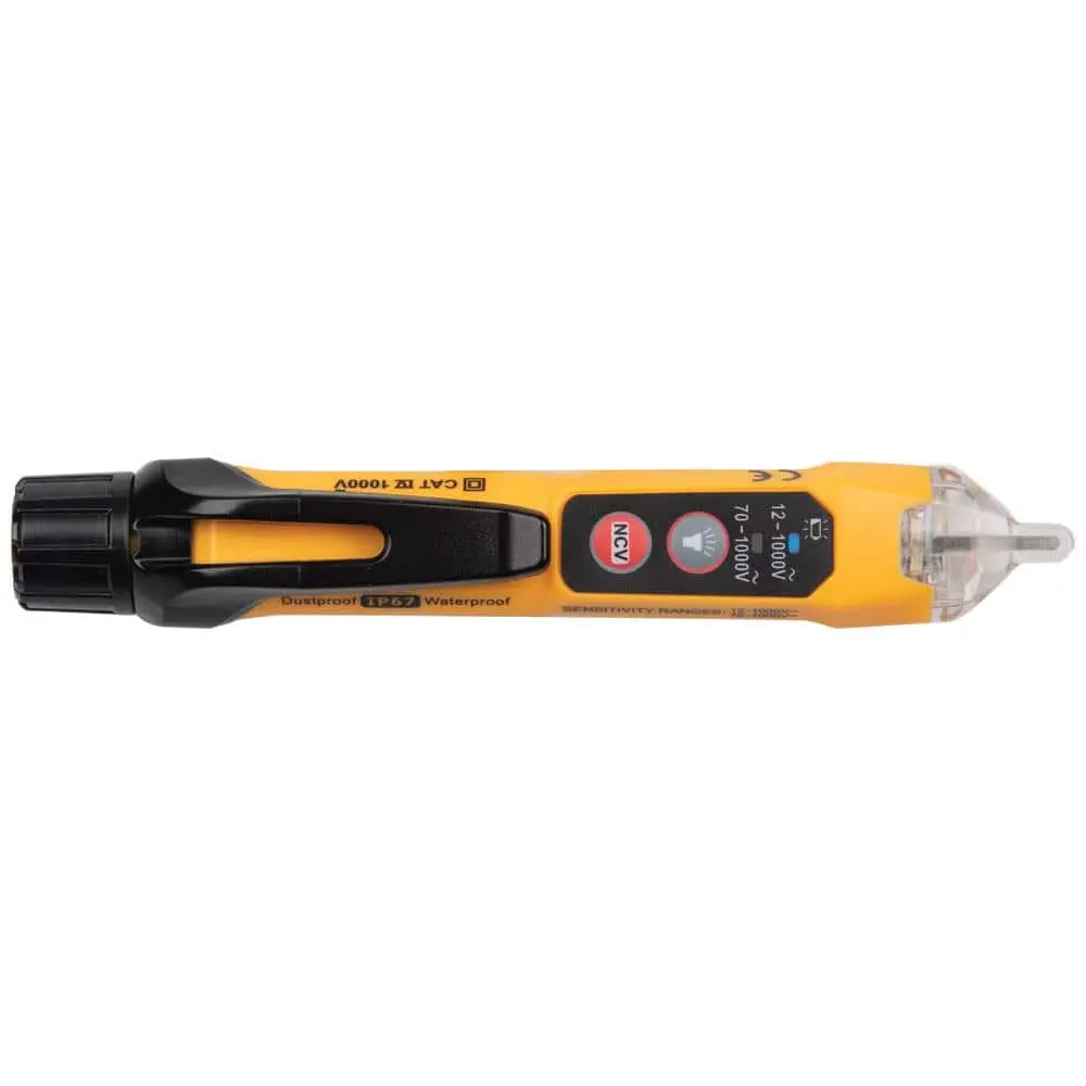 Klein Tools Digital Dual Range Non Contact Voltage Tester with LED Flashlight 12-1000V AC (NCVT-3PR)