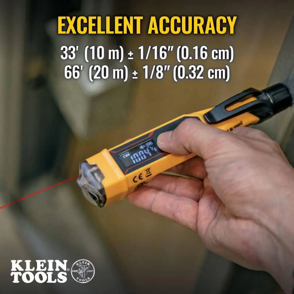 Klein Tools Non Contact Voltage Tester with Laser Distance Meter 12-1000V AC (NCVT6)