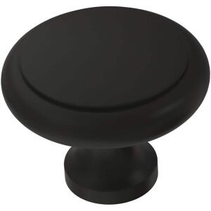 Liberty Athens 1-3/16 in. (30 mm) Traditional Matte Black Round Cabinet Knob (P15955C-FB-CP0)