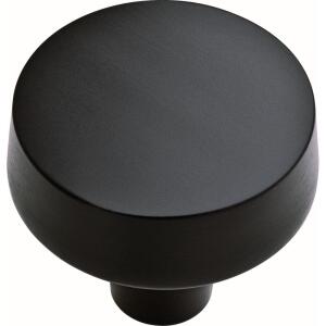 Liberty Soft Modern 1-3/8 in. (35 mm) Modern Matte Black Round Cabinet Knob (P34942-FB-C0)