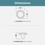 Liberty 10-Pack Top Ring 1-1/4 in. (31 mm) Classic Satin Nickel Round Cabinet Knobs (P40052-SN-U10)