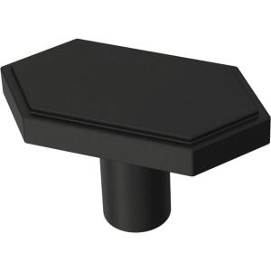 Liberty Elongated Hex 1-3/4 in. (44 mm) Modern Matte Black Cabinet Knob (P43242C-FB-CP0)