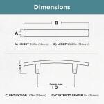 Liberty 6-Pack Arched 3 in. (76 mm) Modern Satin Nickel Cabinet Drawer Bar Pulls (P22667C-SN-U60)