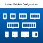 Lutron Claro 3-Gang Decorator/Rocker Wallplate, Gloss, Light Almond (1-Pack) - CW-3B-LA