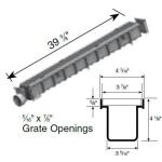 NDS Pro Series 3 in. x 40 in. Plastic Channel Drain Kit with Grate (764)