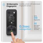 Lockly Vision 2K Video Zeno Matte Black Deadbolt Wi-Fi Doorbell Smart Lock