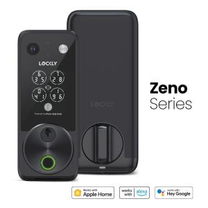 Lockly Vision 2K Video Zeno Matte Black Deadbolt Wi-Fi Doorbell Smart Lock
