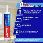 Loctite Power Grab All Purpose Instant Grab 9 oz. Latex Construction Adhesive White Cartridge (each) (2022554)