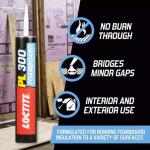 Loctite PL 300 Foamboard 10 oz. Latex Construction Adhesive Blue Cartridge (each) (1421941)