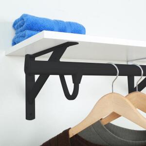 Everbilt 30 in. - 48 in. Adjustable Closet Rod-Matte Black (EH-HDUSCR-001)