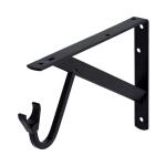 Everbilt Matte Black Heavy-Duty Shelf and Rod Bracket (EH-HDUSHB-001)