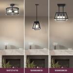 Feit Electric Katalyst 60-Watt 1-Light Matte Black Modern Adjustable CCT and 3-Light Modes Integrated LED Pendant Light (PND95CCTNLBK)