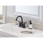 Glacier Bay Oswell 4 in. Centerset 2-Handle High-Arc Bathroom Faucet in Matte Black (HD67083W-6010H )