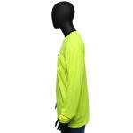 MAXIMUM SAFETY Men's Large Yellow High Visibility Polyester Long-Sleeve Safety Shirt (MX47406-LCC6)