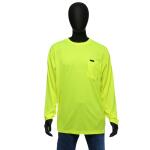 MAXIMUM SAFETY Men's Large Yellow High Visibility Polyester Long-Sleeve Safety Shirt (MX47406-LCC6)
