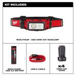 Milwaukee 600 Lumens LED REDLITHIUM Hard Hat Headlamp (2163-21)