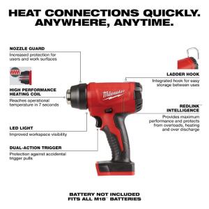 (Milwaukee M18 18V Lithium-Ion Cordless Compact Heat Gun (Tool-Only)2688-20)