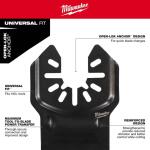 Milwaukee .Titanium Bi-Metal 1-3/8 in Universal Fit Wood and Metal Cutting Multi-Tool Oscillating Blade (1-Pack)