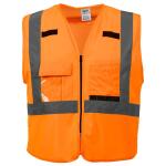 Milwaukee Large/X-Large Orange Class 2 High Visibility Safety Vest with 10 Pockets (48-73-5032)