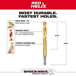 Milwaukee SHOCKWAVE Titanium Twist Drill Bit 23/64 in.