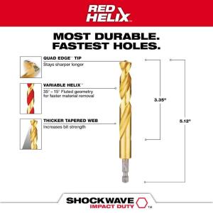 Milwaukee SHOCKWAVE Titanium Twist Drill Bit 1/2 in.