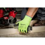 Milwaukee Large High Visibility Level 2 Cut Resistant Polyurethane Dipped Work Gloves (3-Pack) (48-73-8927D)