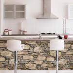 NuWallpaper Peel & Stick Hadrian Stone Wall Vinyl Wallpaper Roll (Covers 30.75 Sq. Ft.) (NU2065)