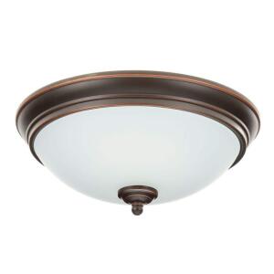 Hampton Bay Clifton 11 in. Selectable LED Flush Mount Oil Rubbed Bronze Finish (HUI8011L-5/ORB)