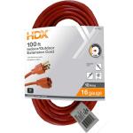 HDX 100 ft. 16/3 Light Duty Indoor/Outdoor Extension Cord, Orange (HD#277-525)