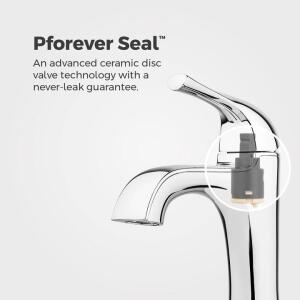 Pfister Polished Chrome Ladera Single Handle Single Hole Bathroom Faucet