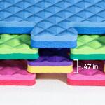 TrafficMaster Primary Pastel 24 in. W x 24 in. L x 0.5 in. Thick Foam Exercise\Gym Flooring Tiles (4 Tiles\Case) (16 s. ft.) (24121HDUS)