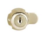 Prime-Line 13/16 in., Steel, Brass Plated, Keyed Drawer and Cabinet Cam Lock (U 99460)