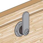 Prime-Line Drawer and Cabinet Lock, 1-1/8 in., Diecast, Stainless Steel, 13/16 in. Max. Panel (U 9945)