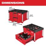 Milwaukee PACKOUT 22 in. 2-Drawer Tool Box with Metal Reinforced Corners (48-22-8442)