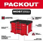 Milwaukee PACKOUT 22 in. Modular 3-Drawer Multi Drawer Tool Box with Metal Reinforced Corners and 50 lbs. Capacity (48-22-8447)