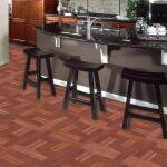 TrafficMaster Red Oak Parquet 4 MIL x 12 in. W x 12 in. L Peel and Stick Water Resistant Vinyl Tile Flooring (30 sqft/case) (65656)
