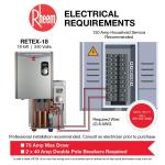 Rheem Performance 18 kW 3.51 GPM 240-Volt Self-Modulating Electric Tankless Water Heater (RETEX-18)