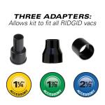 RIDGID Vac Hose and Accessory Adapters Kit Shop Vac Attachments for RIDGID Wet Dry Vacuums (VT1755)