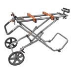 RIDGID Foldable Miter Mobile Saw Stand with Mounting Braces
