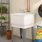 Glacier Bay 2-Handle Laundry Faucet in Rough Brass (4211N-0001)