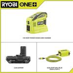 RYOBI 150-Watt Power Source and Charger for ONE+ 18-Volt Battery Generator with 2.0 Ah Battery - Push Button Start (RYi150C)