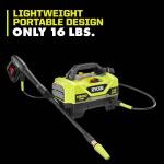 RYOBI Cold Water Corded Electric Pressure Washer, 1800 PSI, 1.2 GPM (RY141802)
