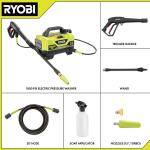 RYOBI Cold Water Corded Electric Pressure Washer, 1800 PSI, 1.2 GPM (RY141802)
