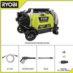 RYOBI Cold Water Wheeled Corded Electric Pressure Washer, 1900 PSI, 1.2 GPM (RY1419MT)