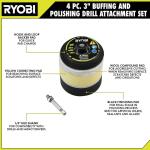 RYOBI (4-Piece) Buffing and Polishing Drill Attachment Set