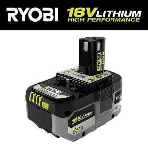 RYOBI ONE+ 18V Lithium-Ion 6.0 Ah HIGH PERFORMANCE Battery