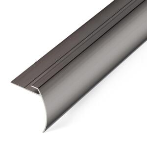 TrimMaster Satin Silver 8mm x 74 in. Aluminum Stair Nosing Floor Transition Strip (HLVT8MA74)