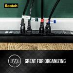 Scotch 3/4 in. x 66 ft. Vinyl Electrical Tape, Black/Red and White (3-Pack) (6132-10828/6)